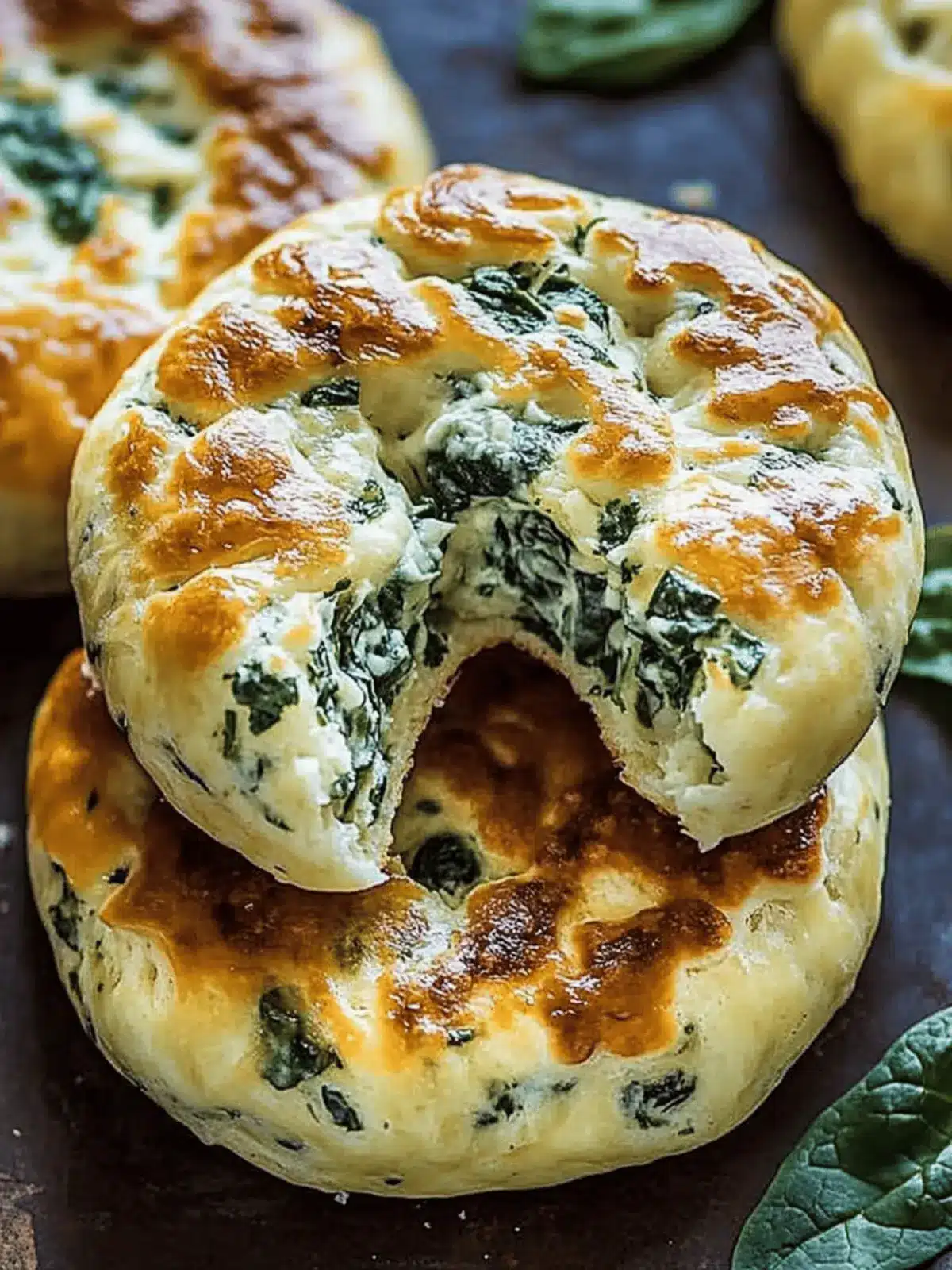 Spinach Cheese Flagels