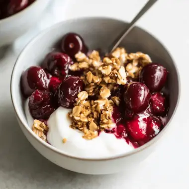 Roasted Cherry Yogurt Bowl