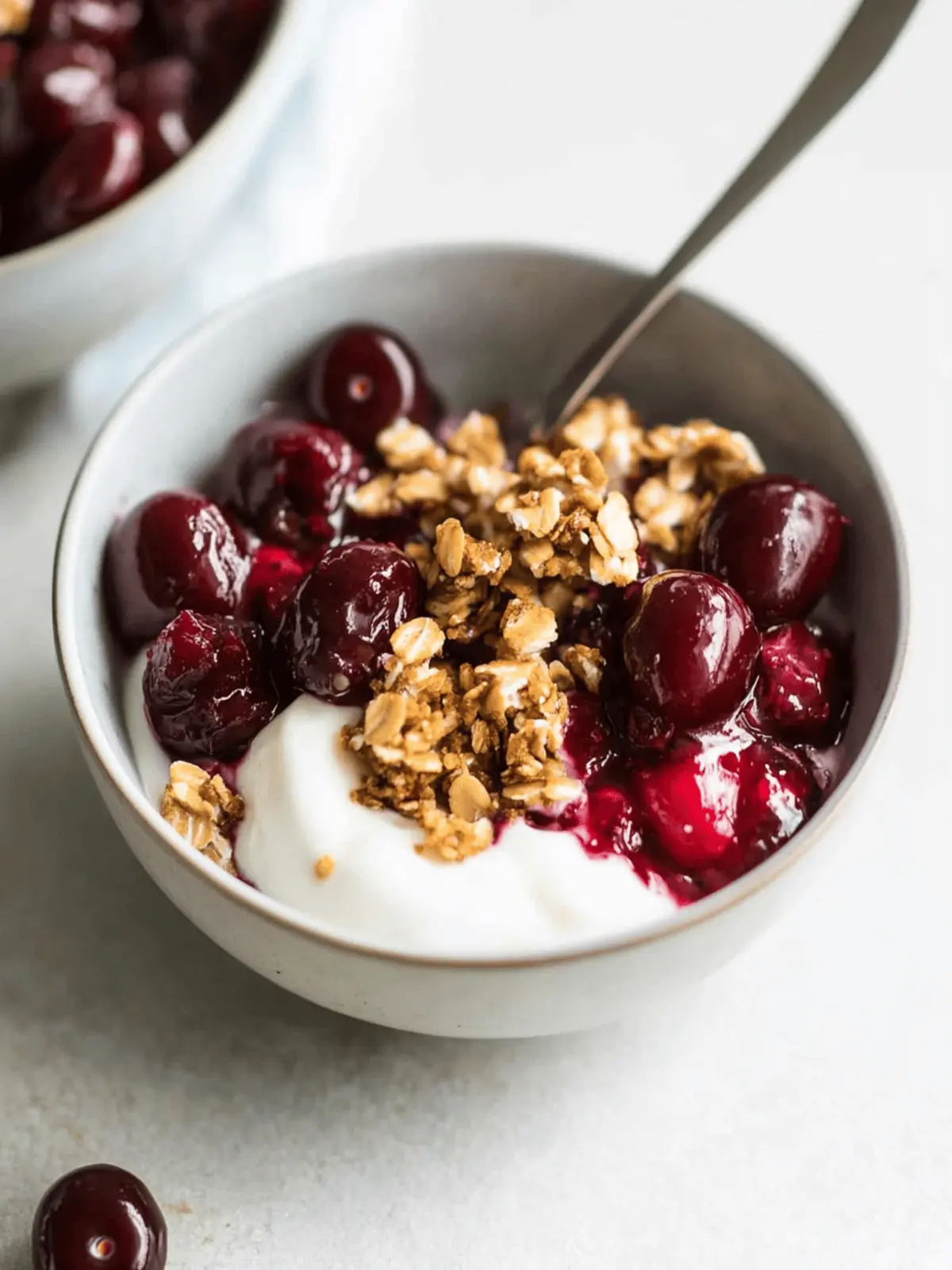 Roasted Cherry Yogurt Bowl