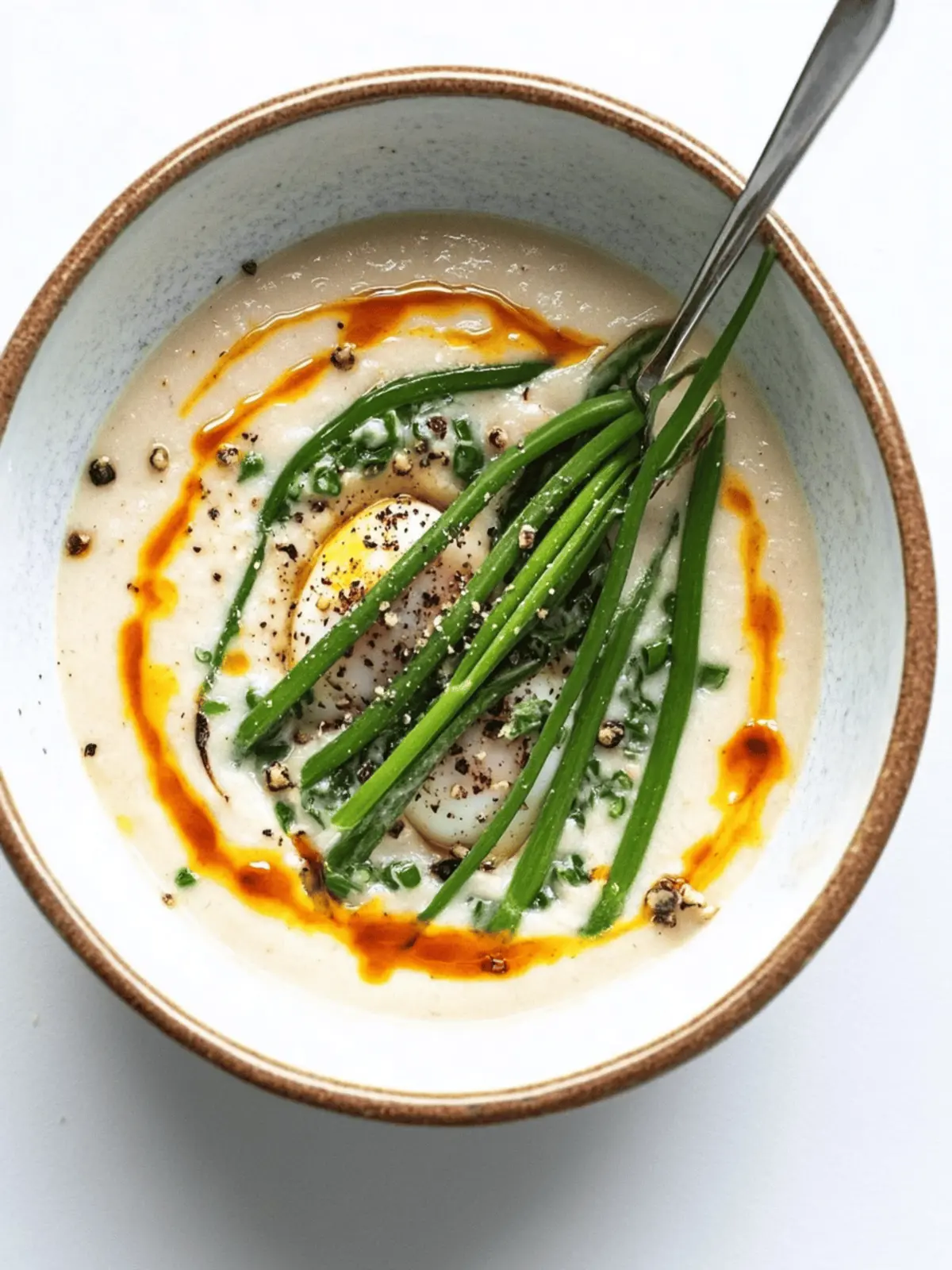 Garlic Scape Egg Soup