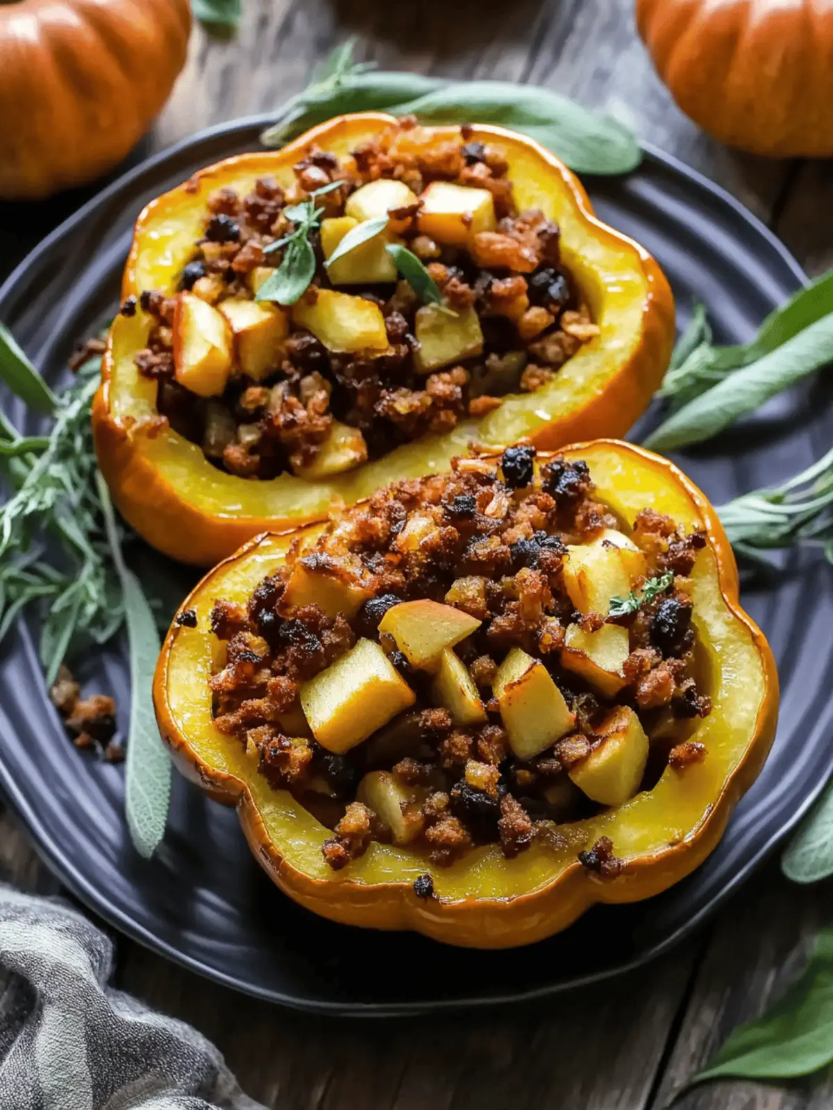 Apple Stuffed Acorn Squash