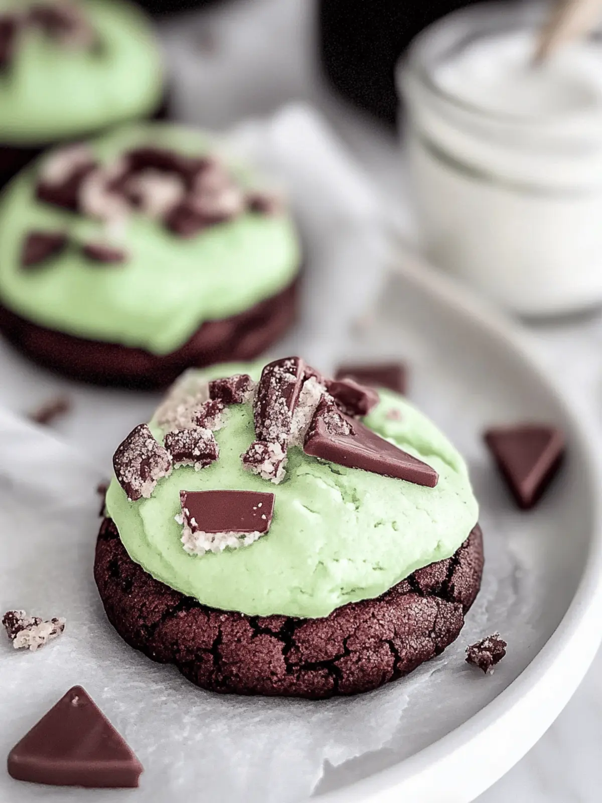 Gluten-free Andes Mint Crumbl Cookie