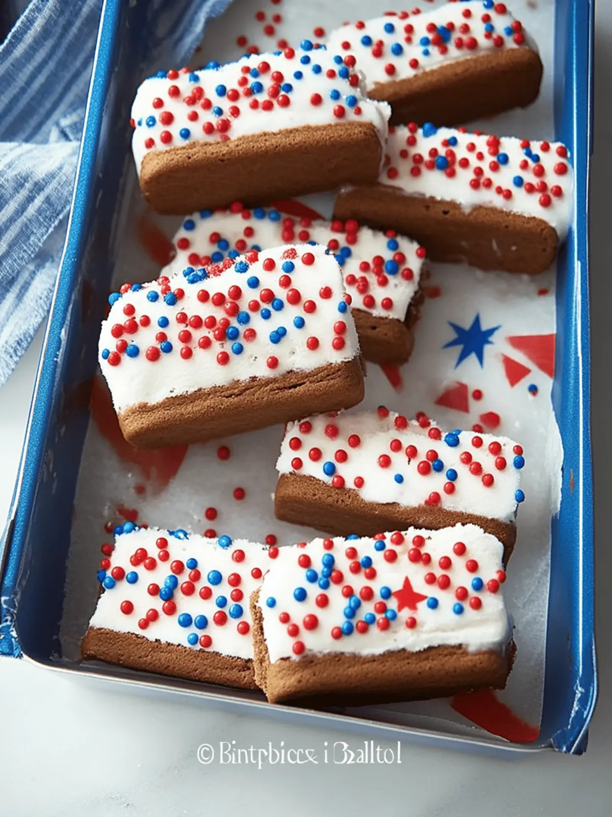 Patriotic Mini Ice Cream Sandwiches