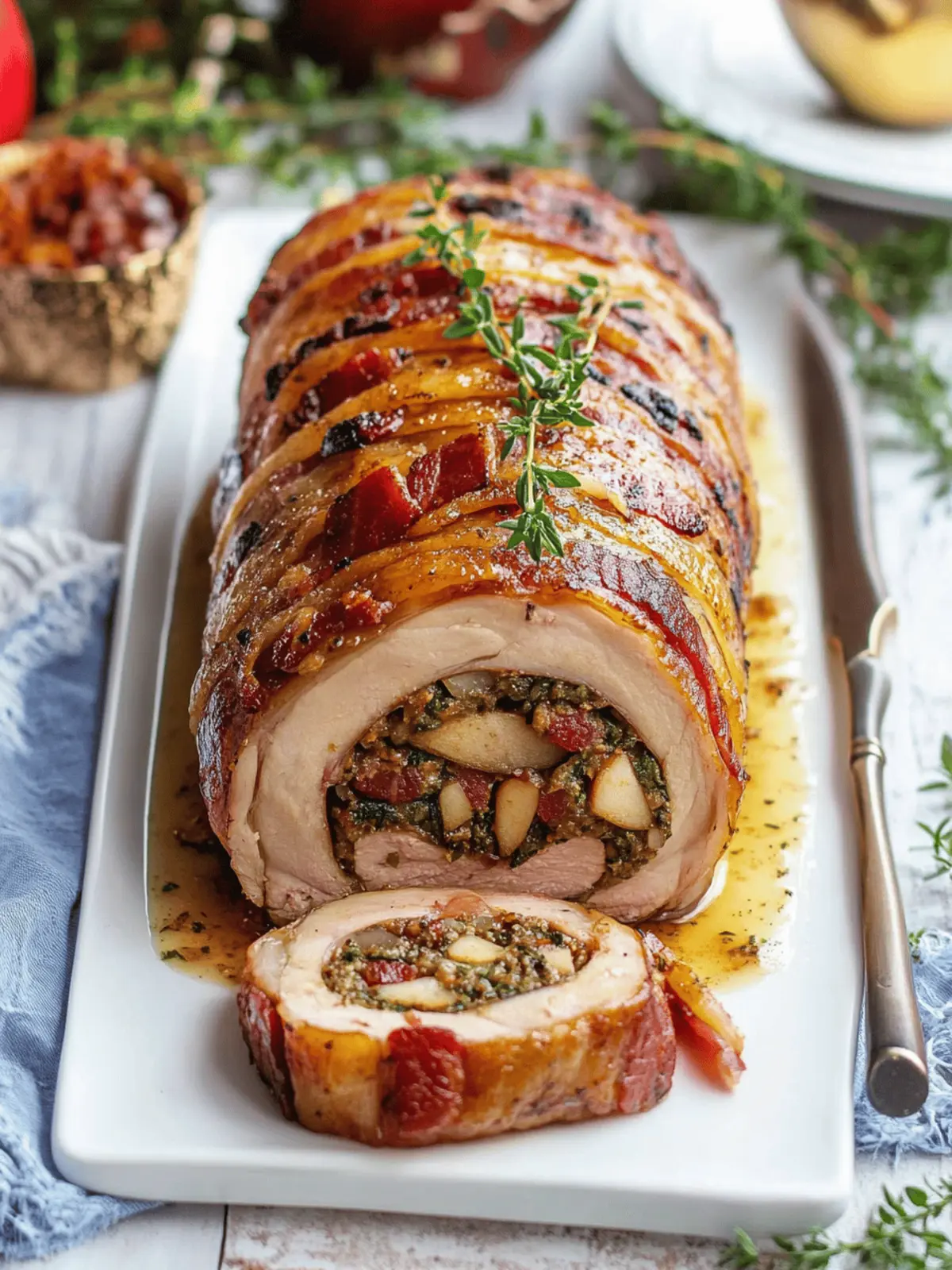 Savory Apple & Bacon Stuffed Pork Loin for Cozy Nights 2 Apple & Bacon Stuffed Pork Loin