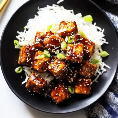 Sticky Sesame Crispy Tofu