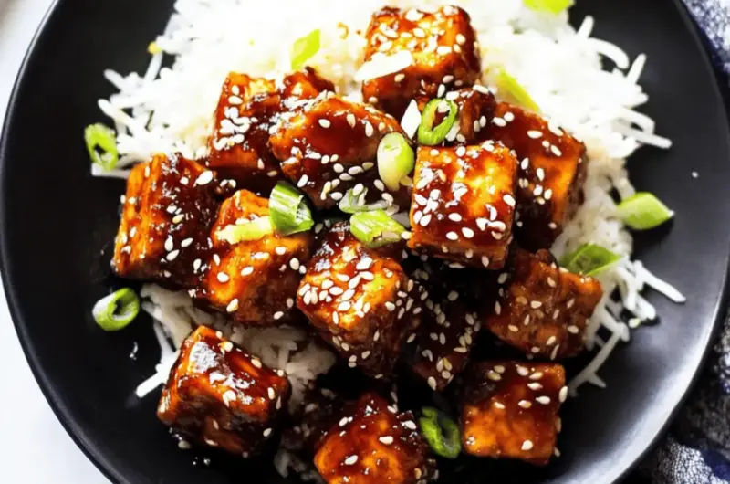 Sticky Sesame Crispy Tofu