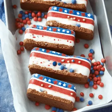 Patriotic Mini Ice Cream Sandwiches
