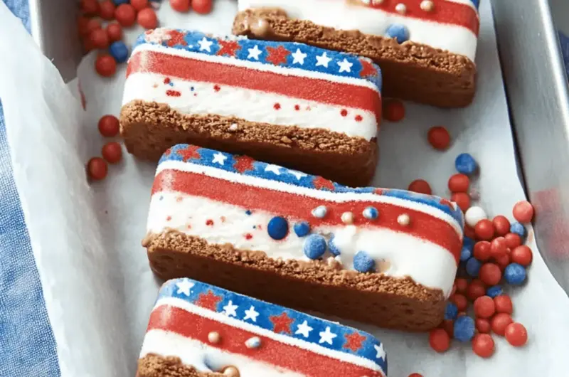 Patriotic Mini Ice Cream Sandwiches