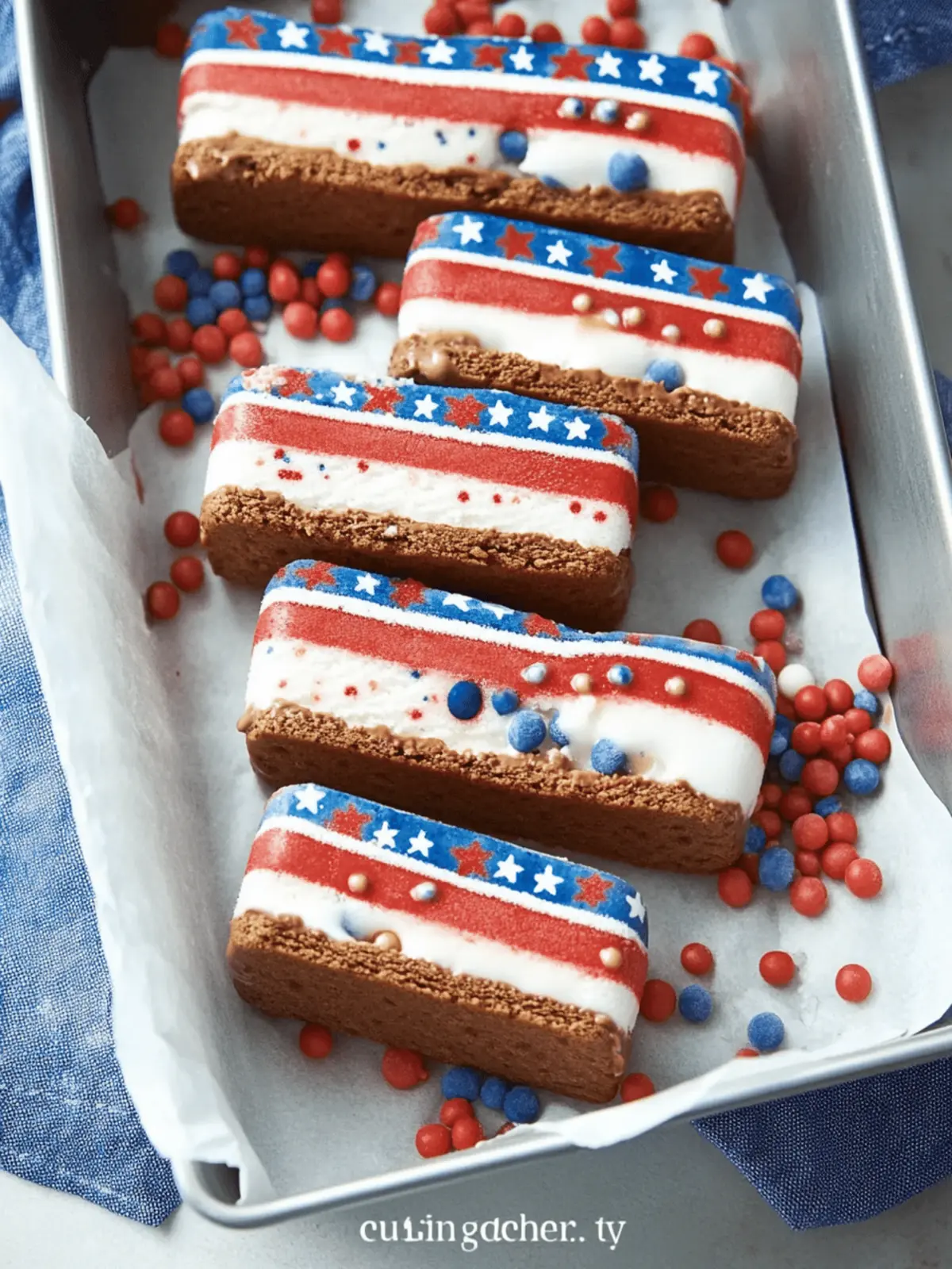 Patriotic Mini Ice Cream Sandwiches