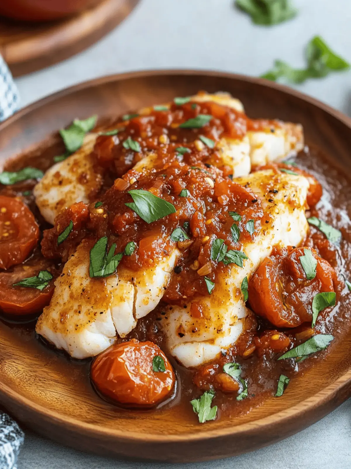 Savor Pan Seared Cod with Tomato Balsamic Sauce Tonight 4 Pan Seared Cod with Tomato Balsamic Sauce
