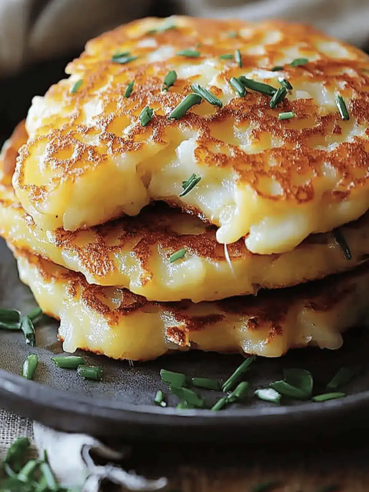 Potato and Onion Cheese Pancakes