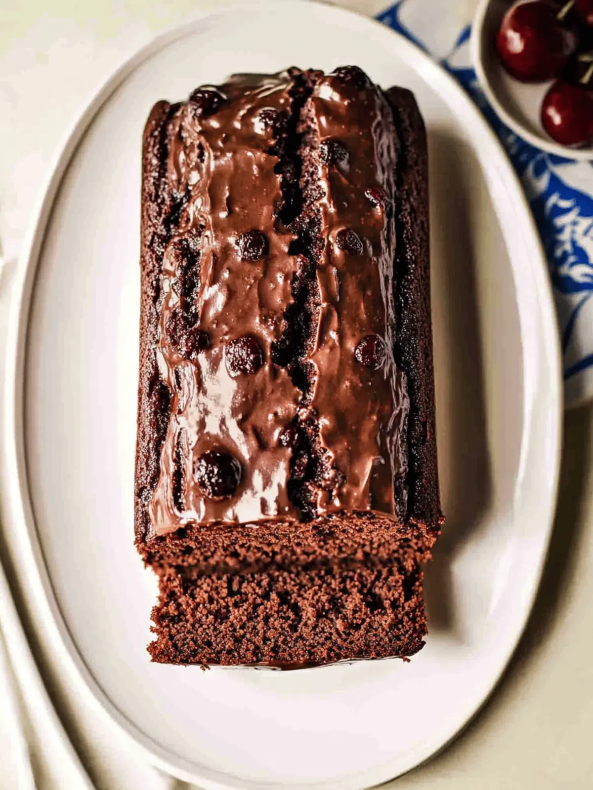 Chocolate Cherry Loaf Cake