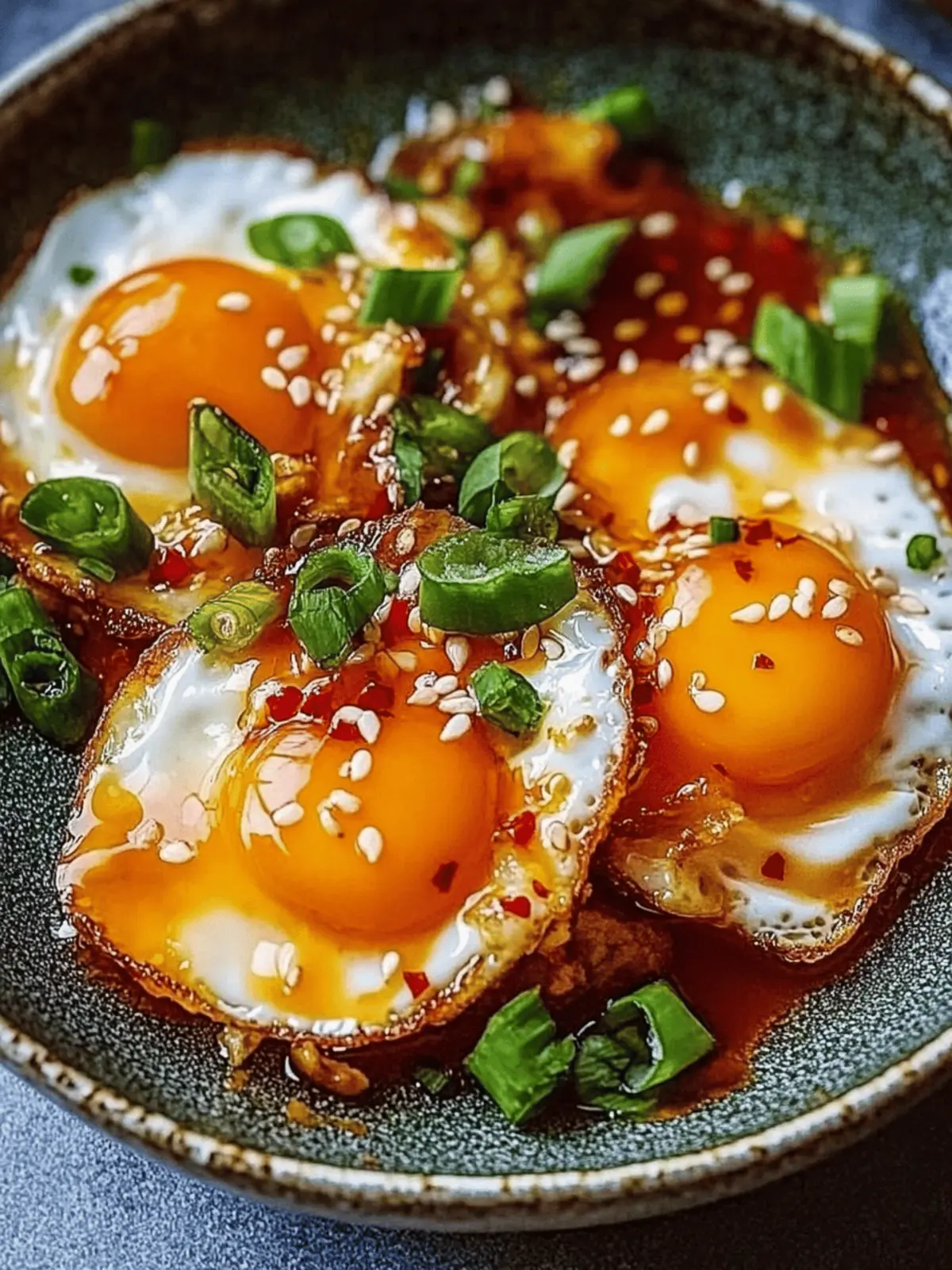 Savory Spicy Sweet and Sour Fried Eggs You'll Crave! 2 Spicy Sweet and Sour Fried Eggs