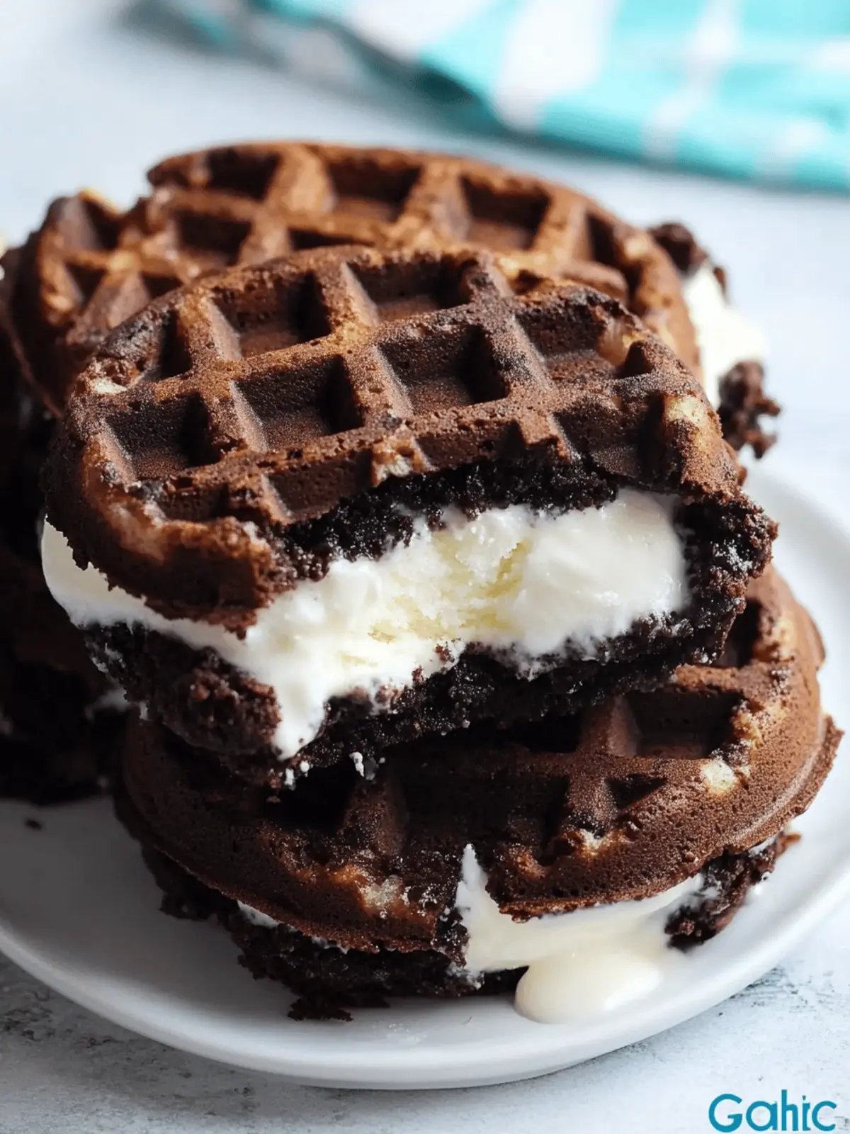 Brownie Waffle Ice Cream Sandwiches for Sweet Summer Bliss 2 Brownie Waffle Ice Cream Sandwiches