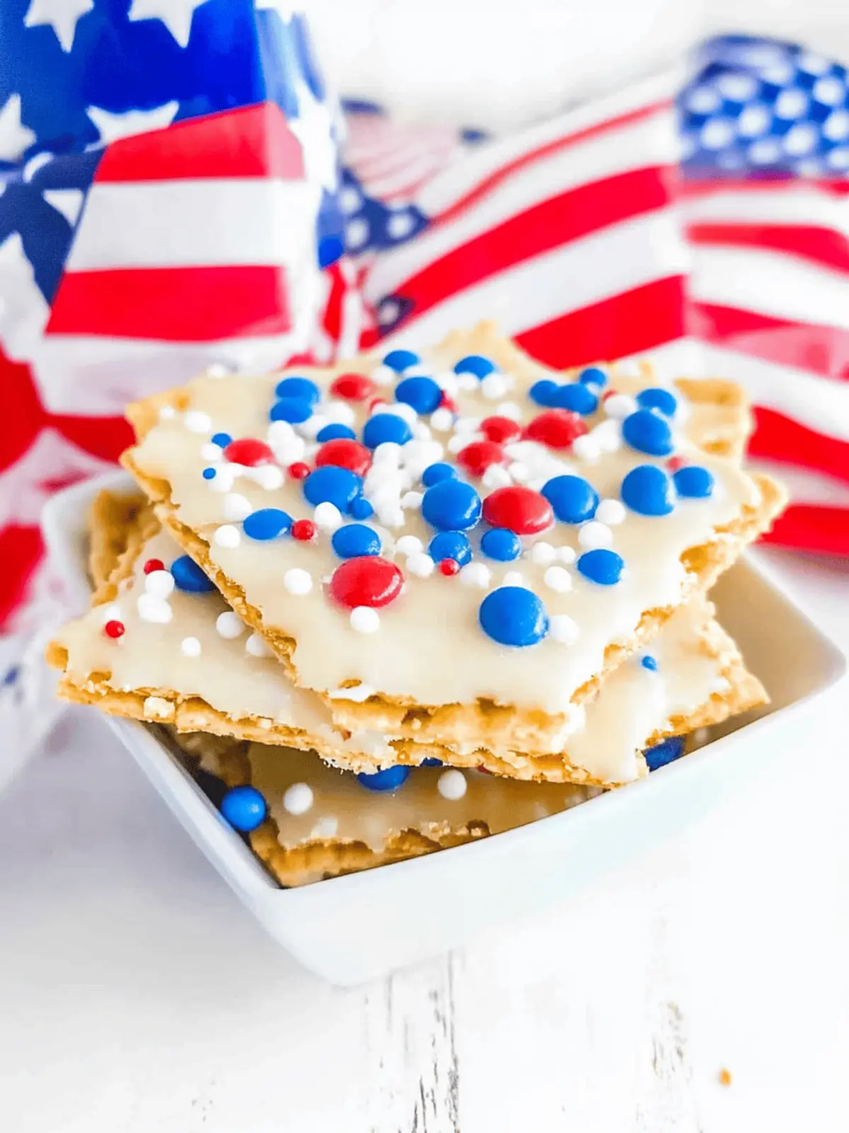 Red White & Blue Saltine Cracker Toffee