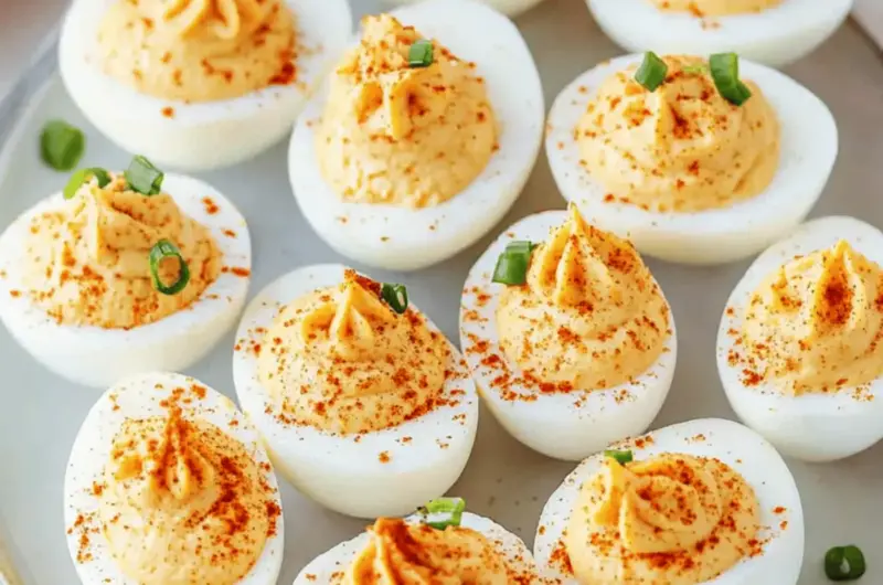 Thanksgiving Pumpkin Deviled Eggs