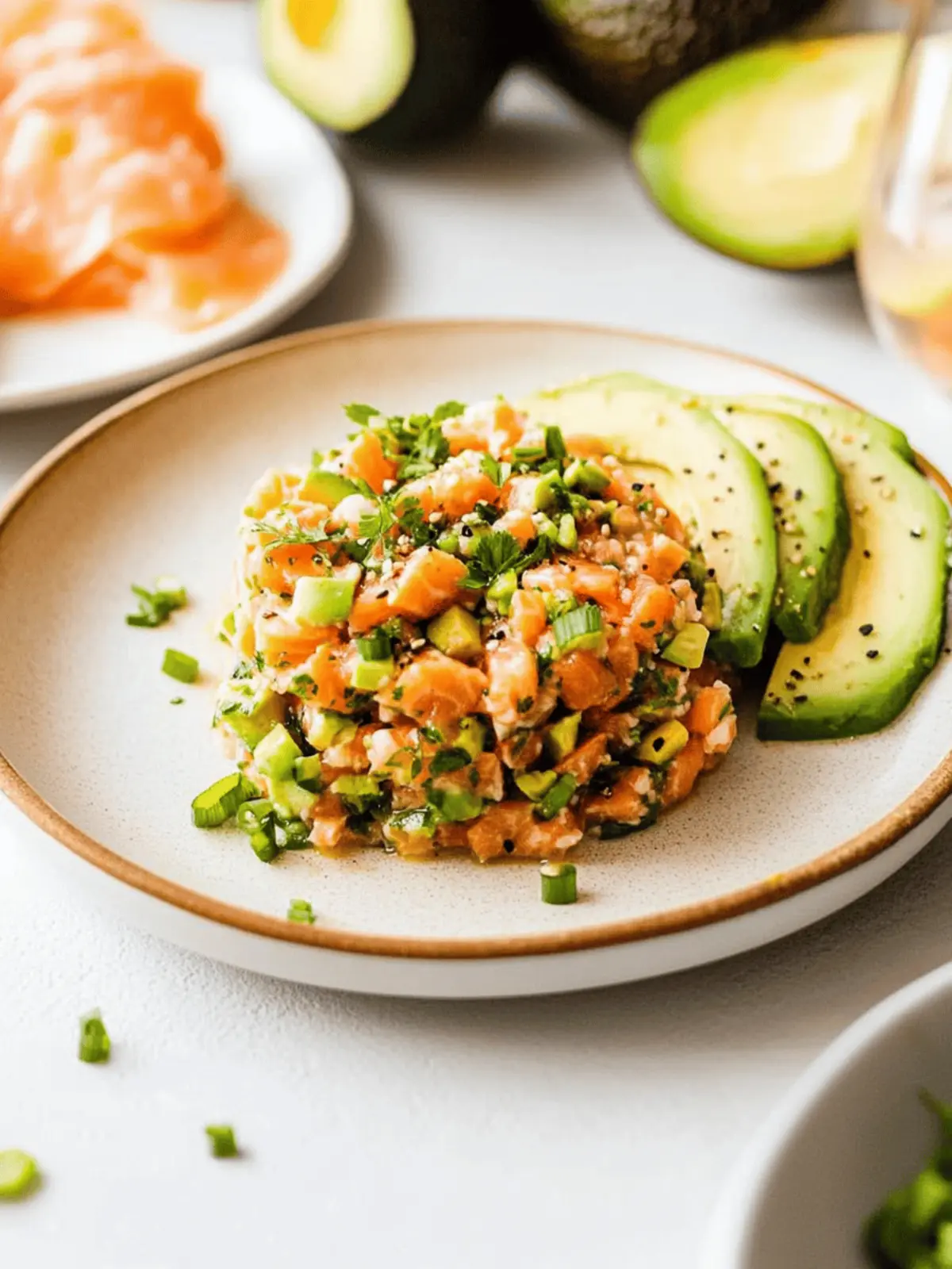 Fresh Salmon Tartare with Avocado