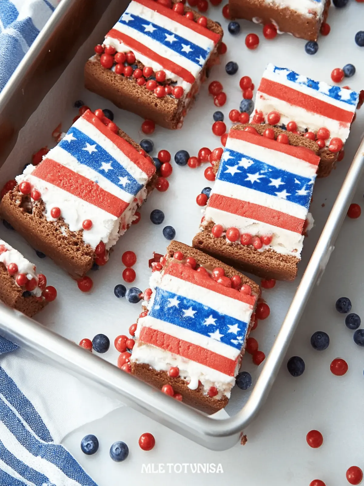 Patriotic Mini Ice Cream Sandwiches