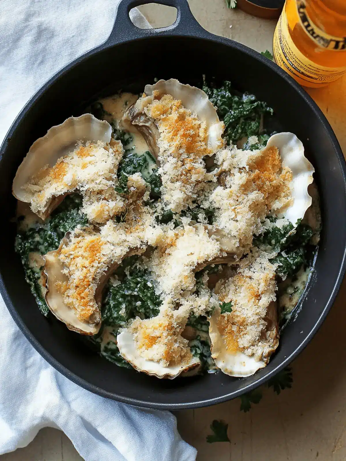 Oyster Mushrooms Rockefeller