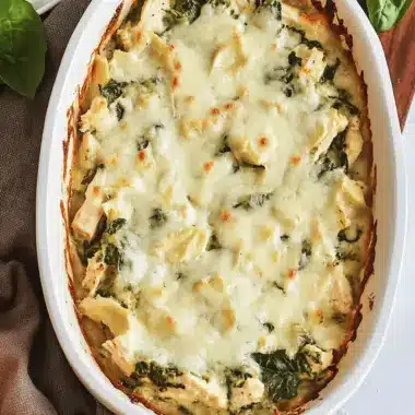 Spinach Artichoke Chicken Casserole