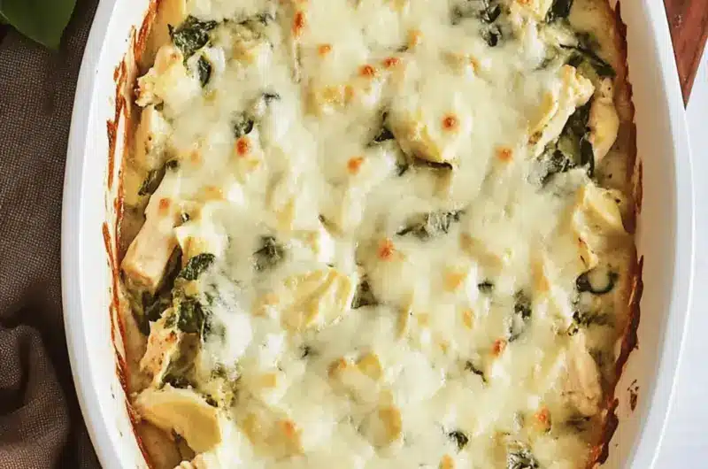 Spinach Artichoke Chicken Casserole