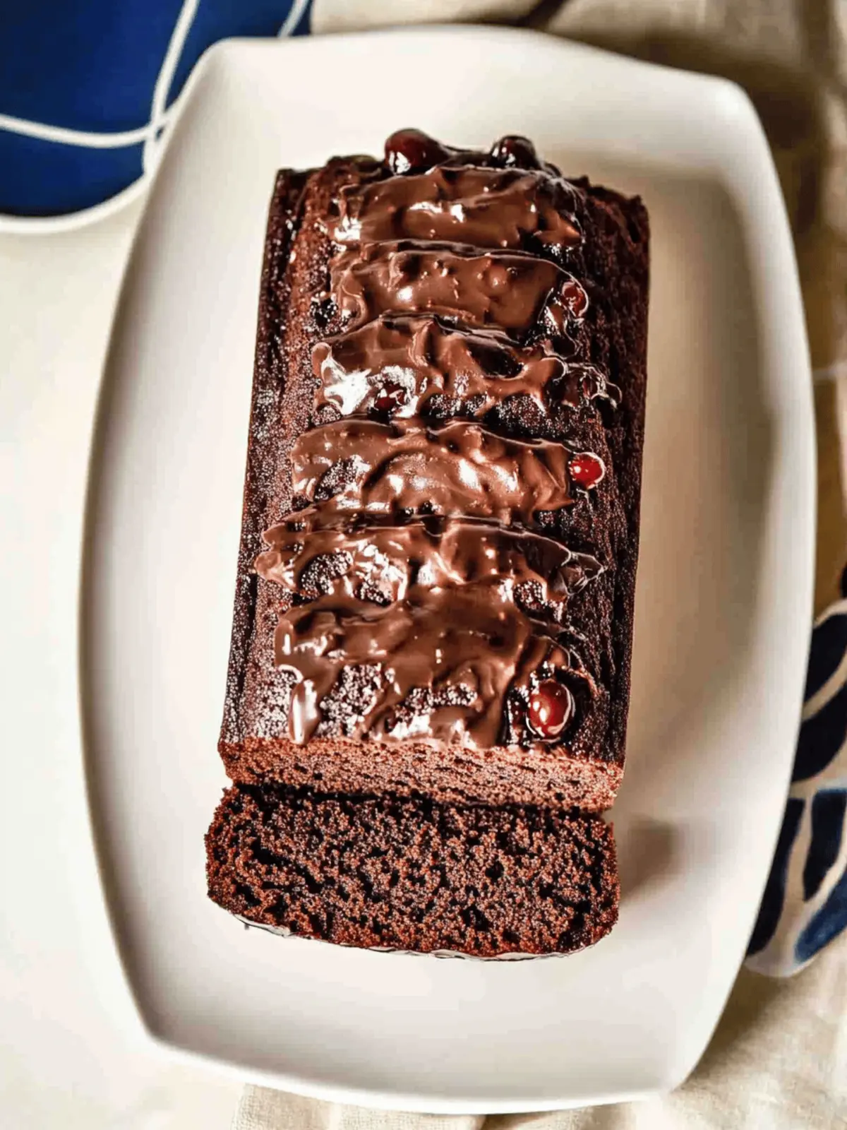 Chocolate Cherry Loaf Cake