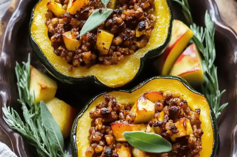 Apple Stuffed Acorn Squash