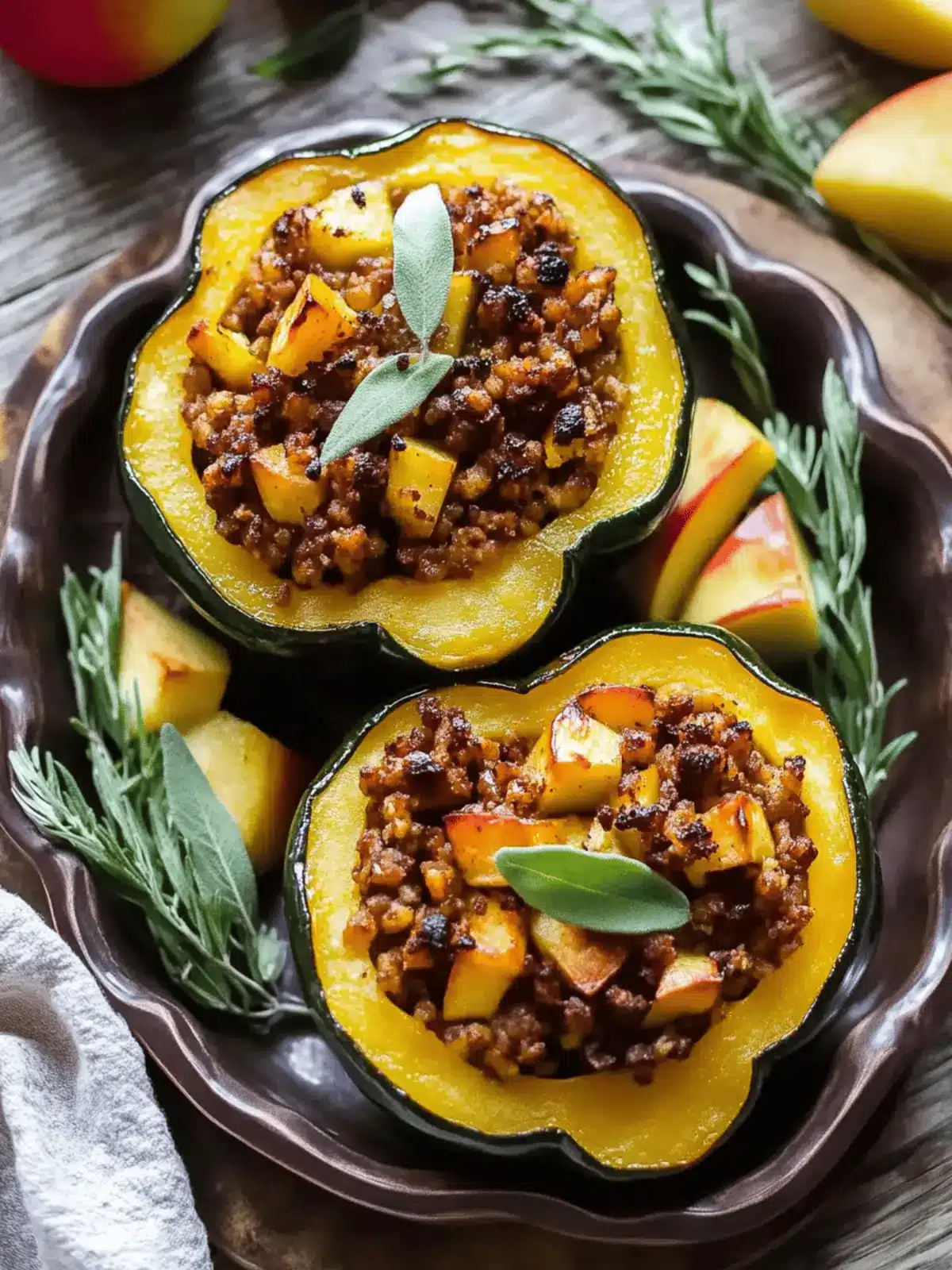 Apple Stuffed Acorn Squash