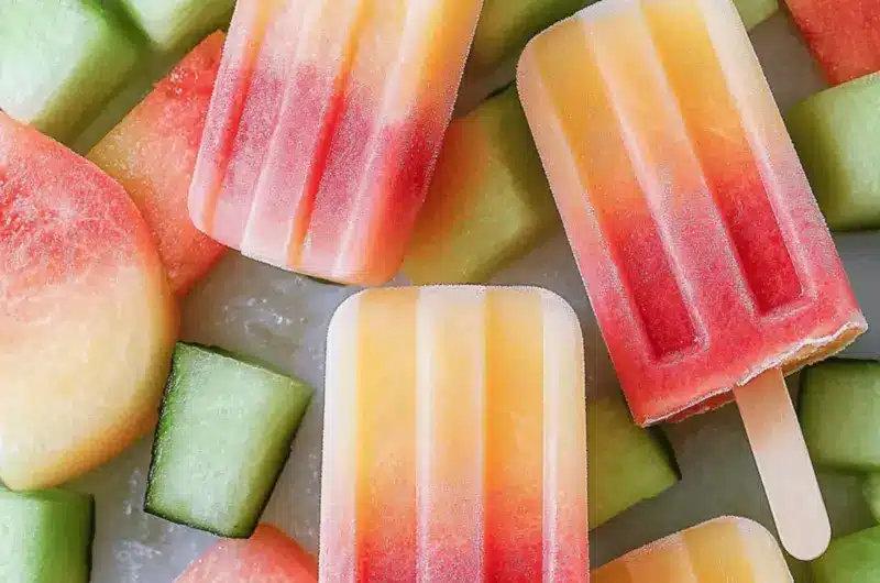 Triple Melon Popsicles