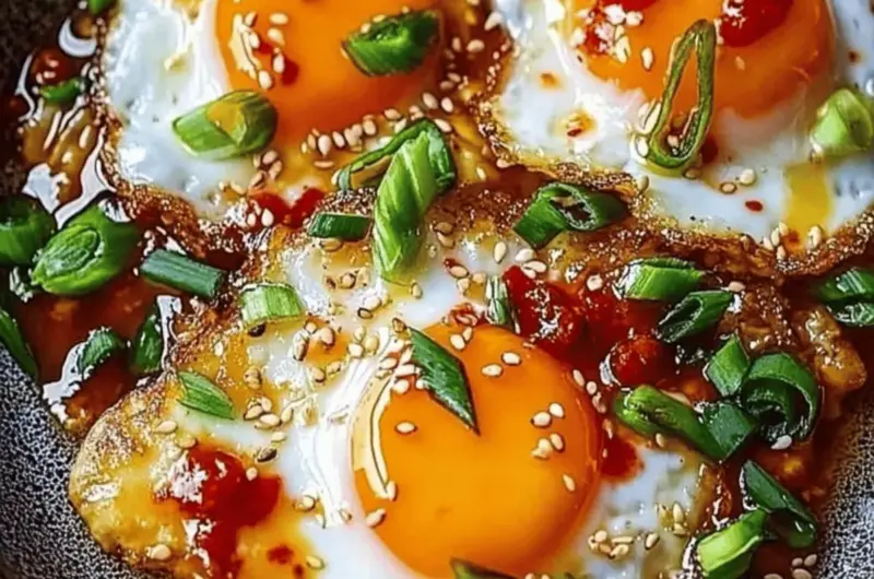 Savory Spicy Sweet and Sour Fried Eggs You'll Crave! 1 Spicy Sweet and Sour Fried Eggs