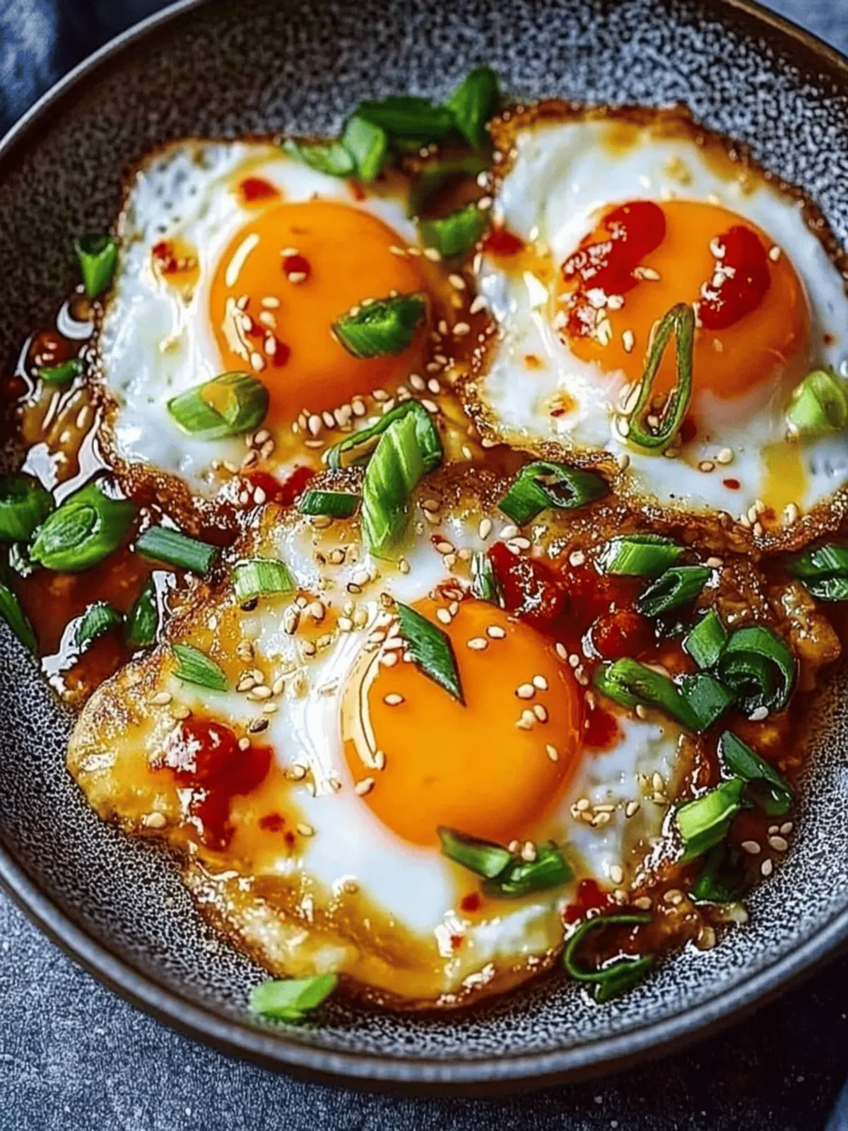 Spicy Sweet and Sour Fried Eggs