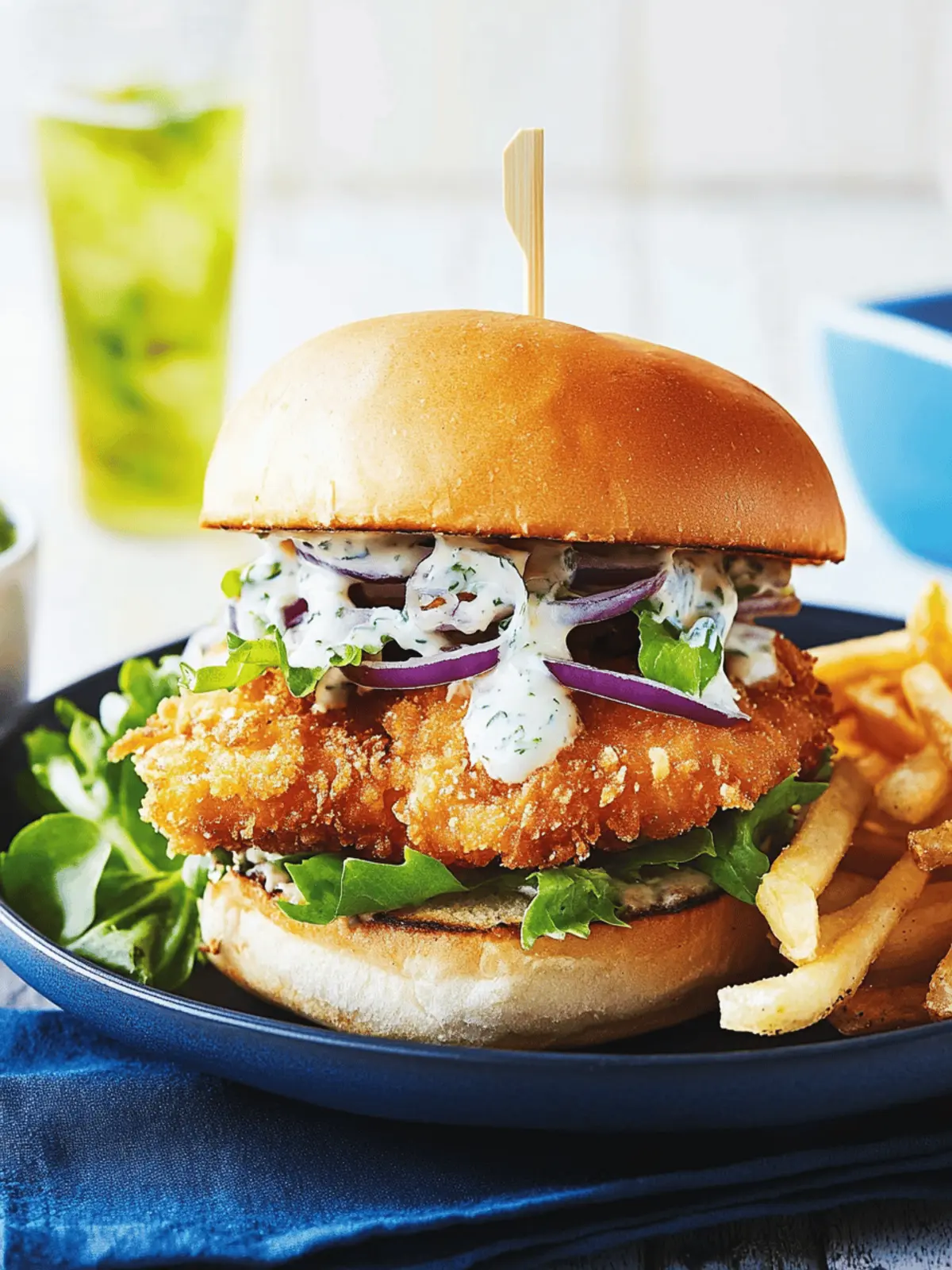 Fried Fish Burger