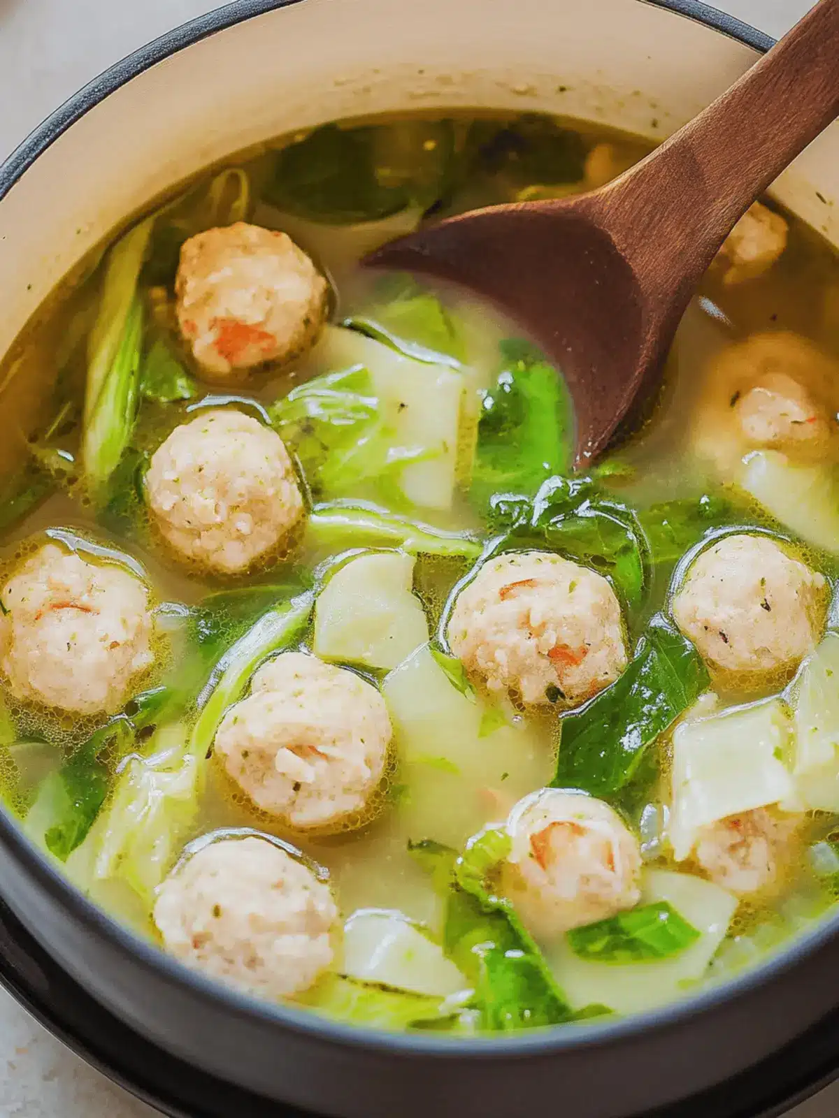 Delicious Mustard Green Soup with Shrimp Balls in 15 Minutes 3 Mustard Green Soup with Shrimp Balls