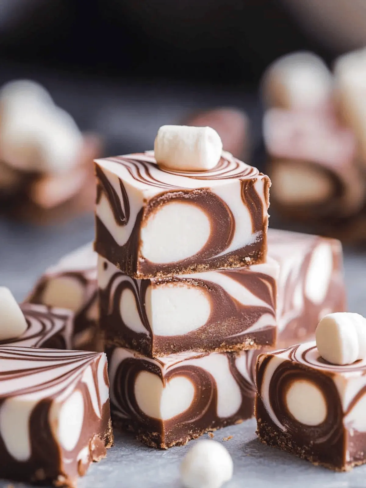 Marshmallow Swirl Fudge