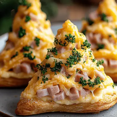 Cheddar and Ham Stuffed Christmas Trees