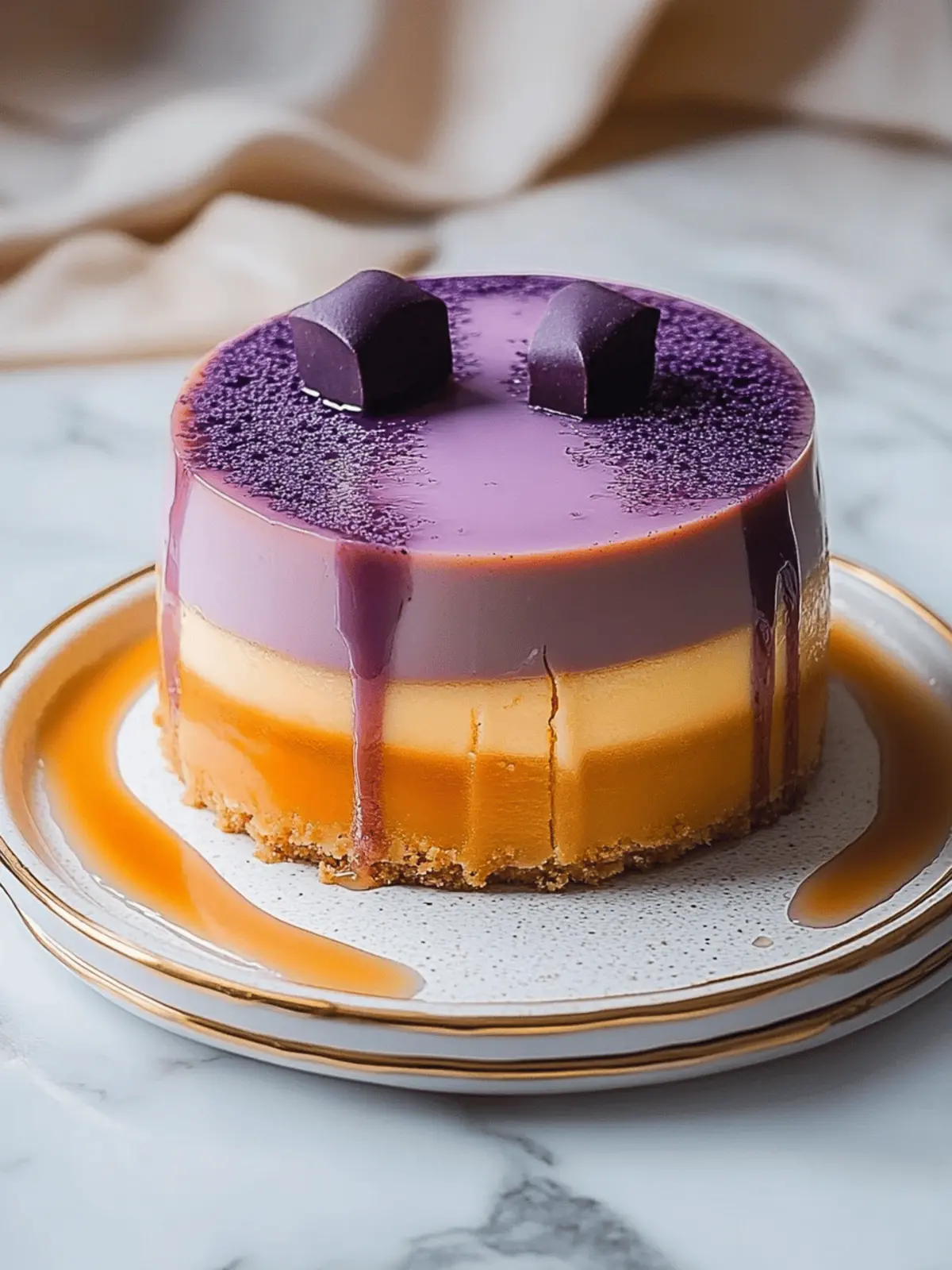 Ube Leche Flan Layer Cake