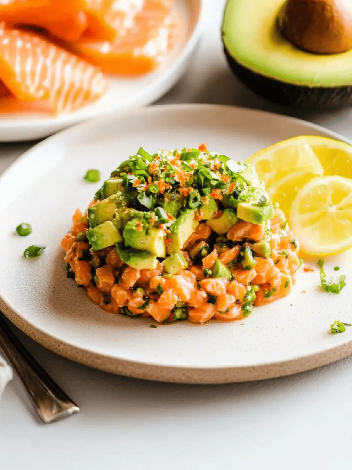 Fresh Salmon Tartare with Avocado