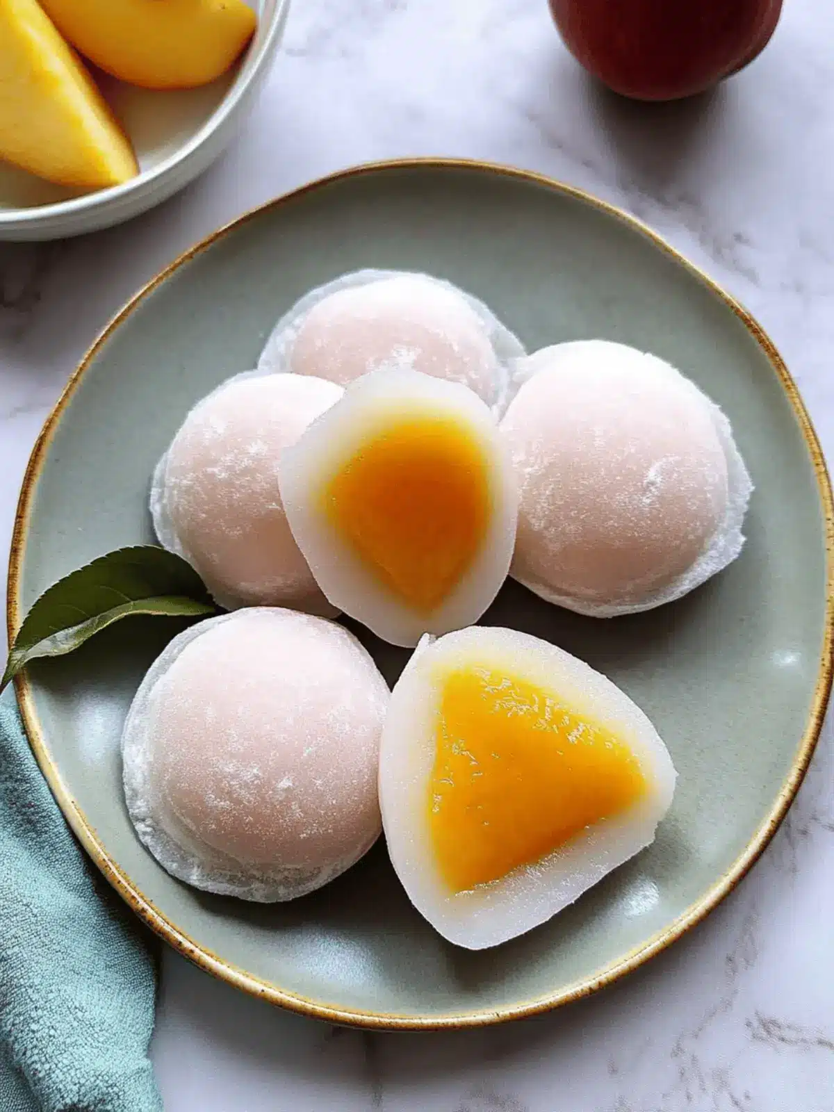 Whole Peach Mochi