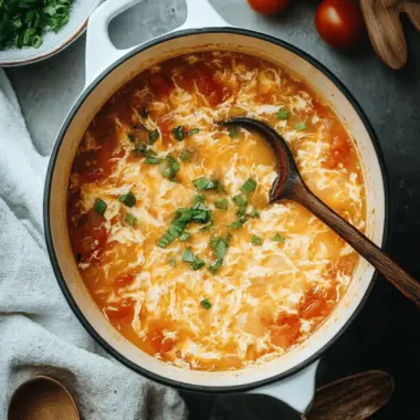 Tomato Egg Drop Soup