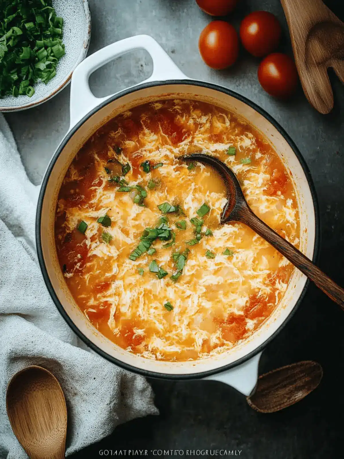 Tomato Egg Drop Soup