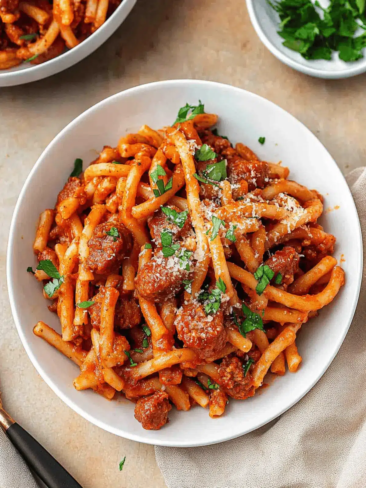 One Pot Spicy Sausage Pasta