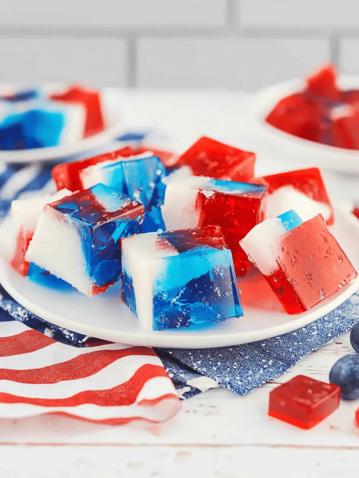Patriotic Broken Glass Jello