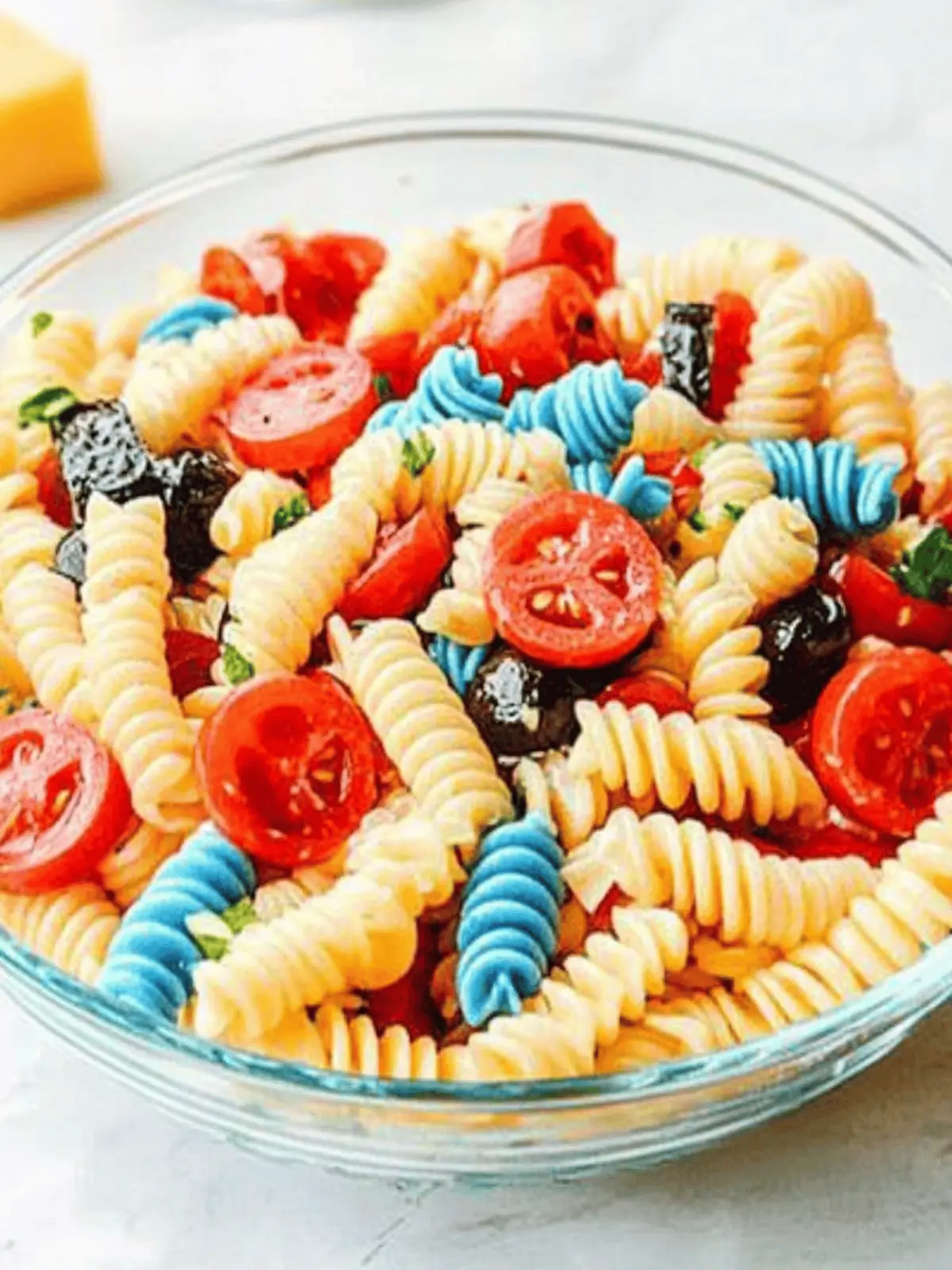 Red, White, and Blue Pasta Salad