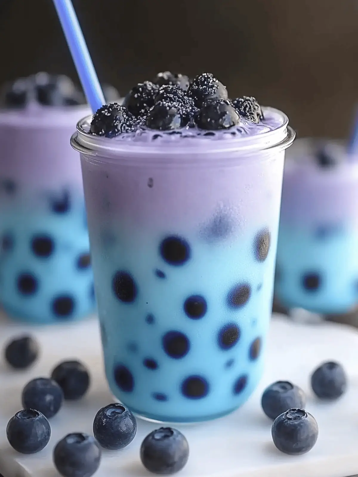 Butterfly Blue Boba Tea
