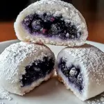 Blueberry-Filled Almond Snowball Cookies