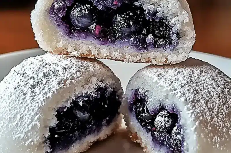 Delightful Blueberry-Filled Almond Snowball Cookies Recipe 1 Blueberry-Filled Almond Snowball Cookies