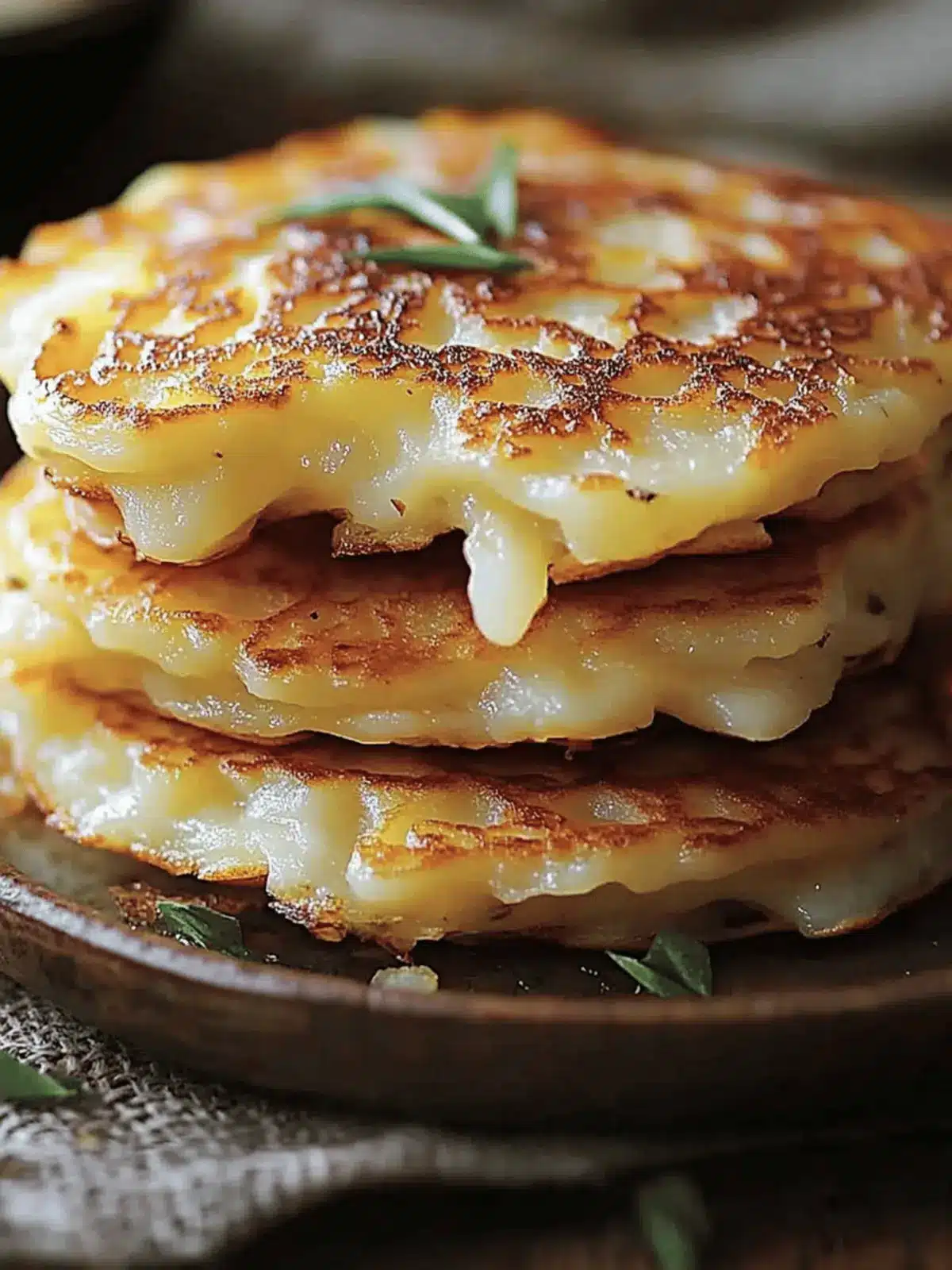 Potato and Onion Cheese Pancakes