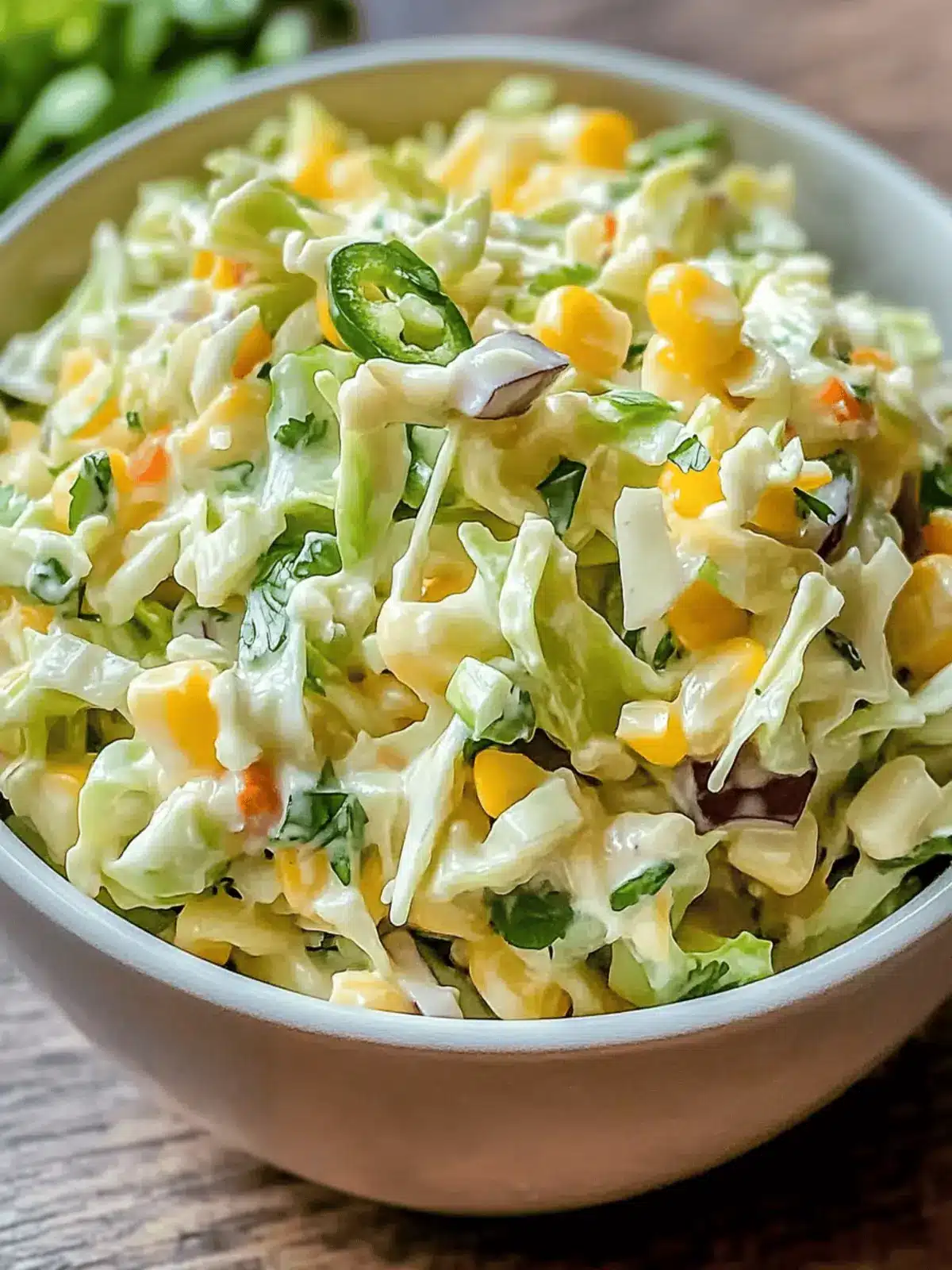Jalapeno Corn Coleslaw
