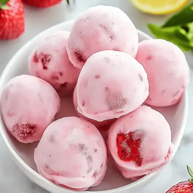 Frozen Strawberry Yogurt Bites