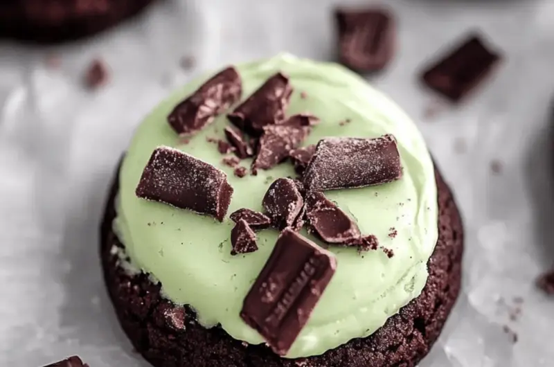 Gluten-free Andes Mint Crumbl Cookie